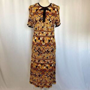 Rare Vintage 60s Westover Walker Mod Dress Midi-Knee Length Womens Floral Retro